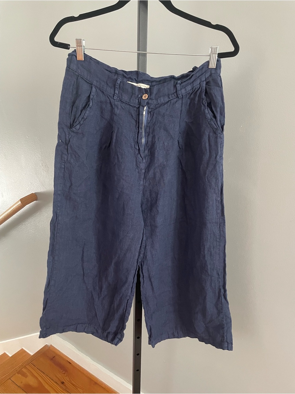 La Jardin 100% Linen Cropped Pants Size XL